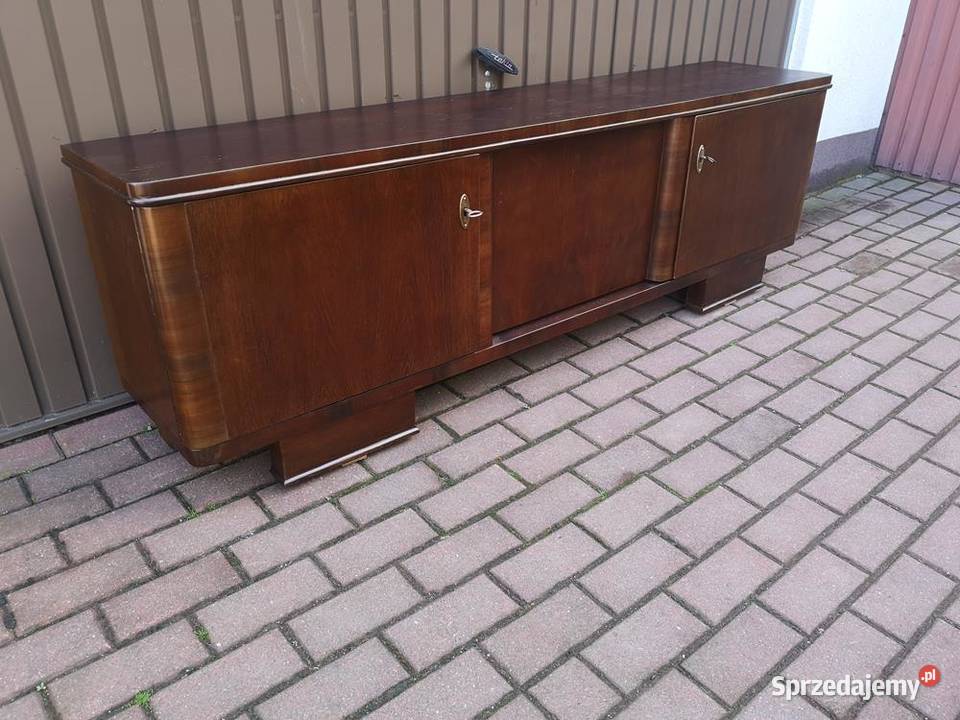 Komoda Dębowa RTV Niska ARTDECO Stara Antyk Swarzędz