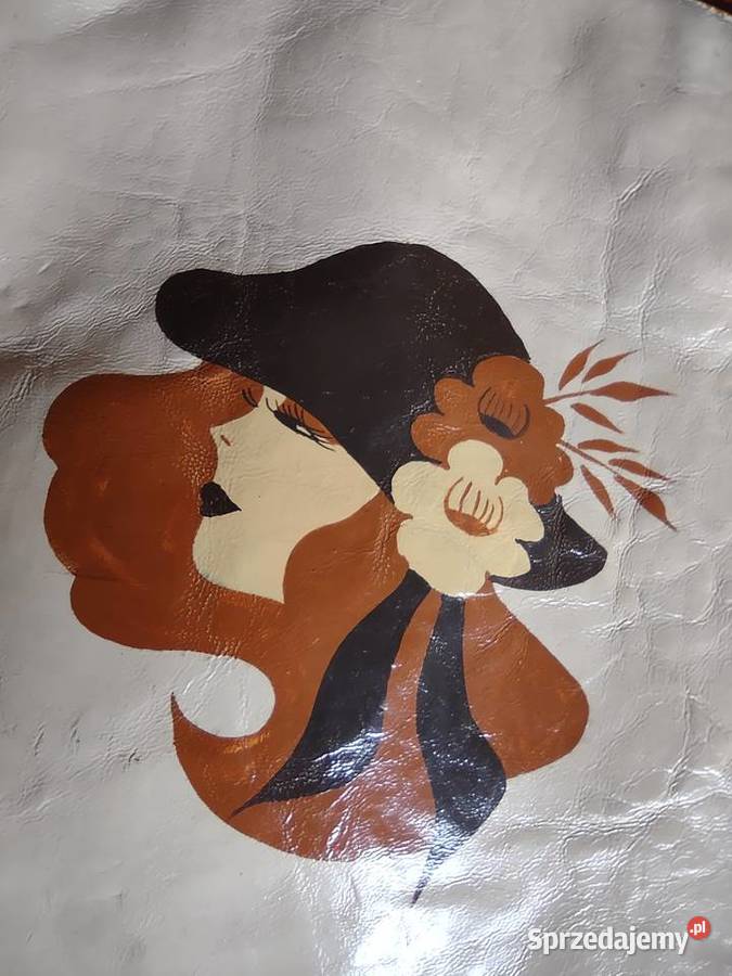 Torebka Vintage Skóra Ręcznie Malowana Gniezno