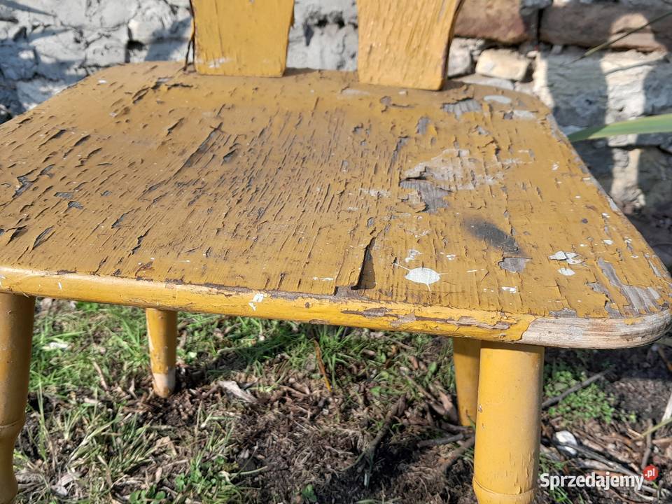Stare drewniane krzeso góralskie do renowacji śląskie Dąbrowa Górnicza