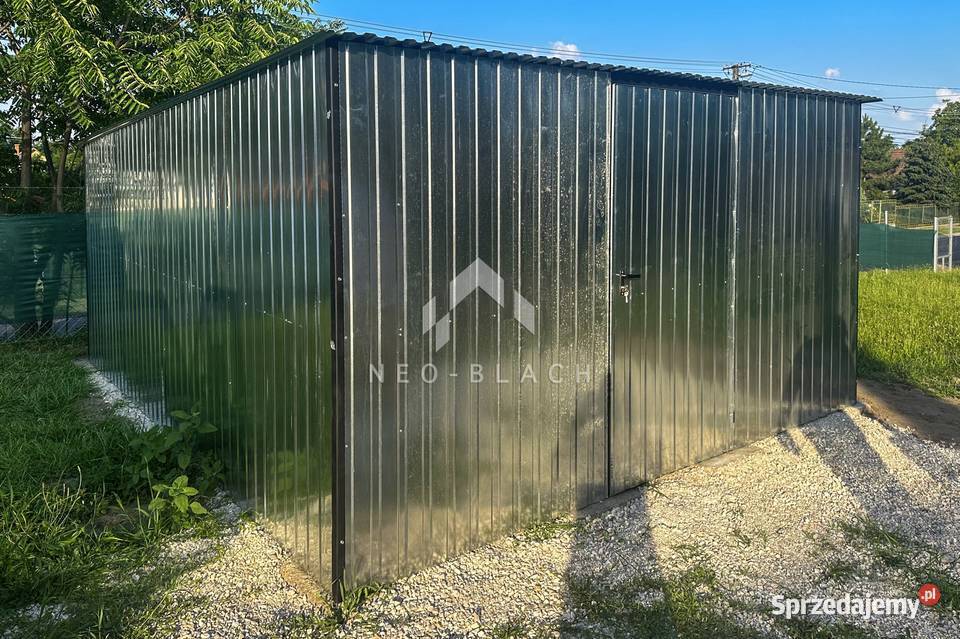 Blaszak Garaż Blaszany 4x5m Drzwi Ocynk Dach Łęczyca