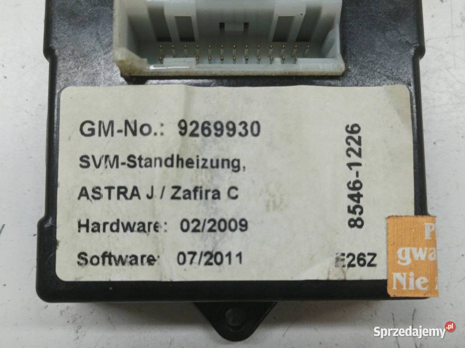 MODUŁ 9269930 WEBASTO Opel Zafira III 2011