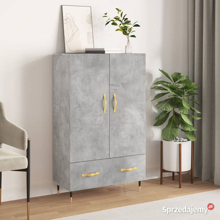 Wysoka szafka szarość betonu 695x31x115 WM828216 Warszawa