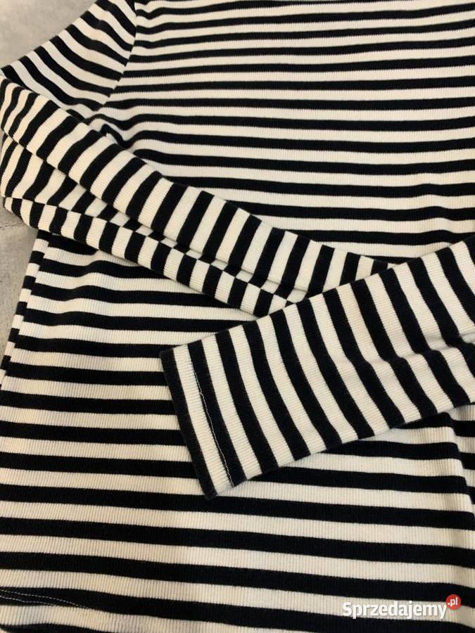Półgolf golf sweter prążkowany w paski HIT długi Jasło