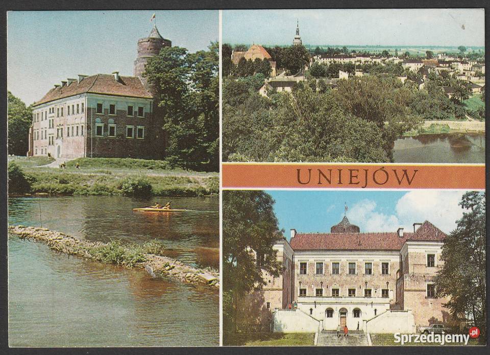 UNIEJÓW ZAMEK PANORAMA MIASTA 1979 BO łódzkie Łódź