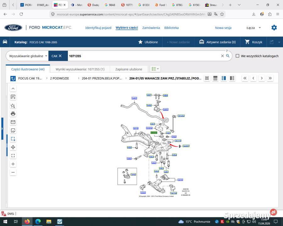 107135598AG3K319AA Podkładka belki zawieszenia Kraków sprzedam