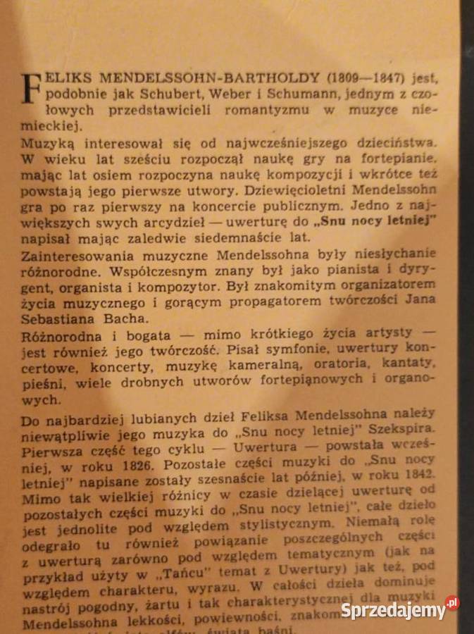 1960 Mendelssohn Ravel bolero sen nocy letniej