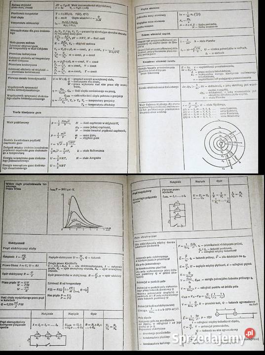 Tablice matematyczne fizyczne chemiczne lubelskie Chełm sprzedam