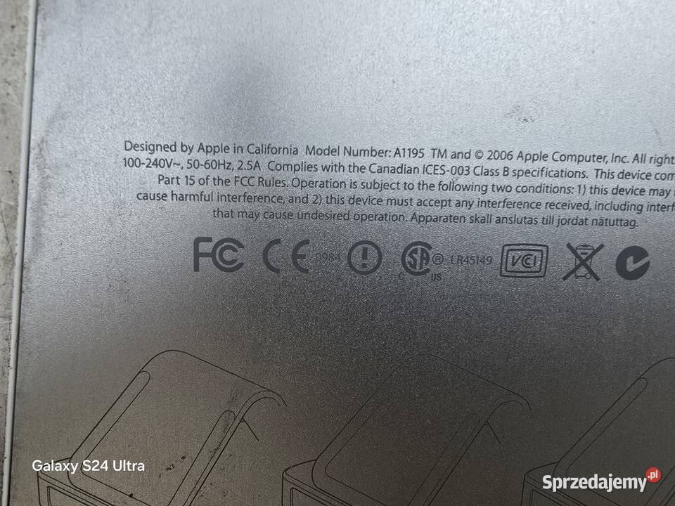 apple imac a1195 core2duo 183ghz Liczba rdzeni procesora 2 śląskie Chełm Śląski