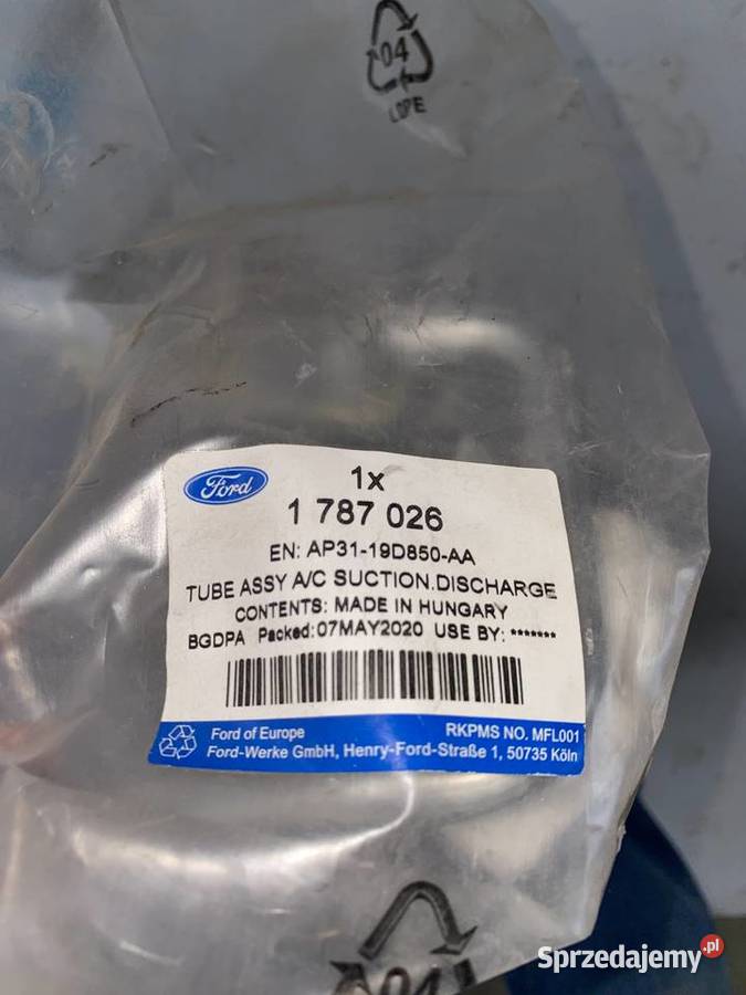 PRZEWÓD UKŁADU KLIMATYZACJI AC FORD FIESTA 0811 małopolskie Wola Filipowska