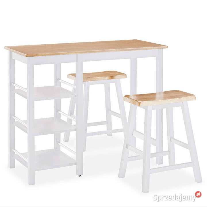 Zestaw barowy 3 MDF biały WM245364
