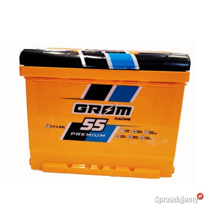 Akumulator Grom Racing 55Ah 510A EN PRAWY PLUS Części samochodowe Łomża