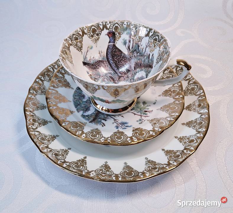 Filiżanka 2 talerzyki trio Royal Collection Strzelce Krajeńskie