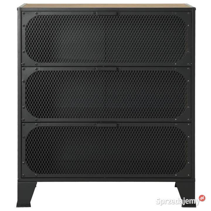 Szafka rustykalny brąz 72x36x82 metal i MDF Warszawa
