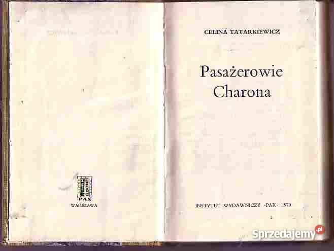 4819 PASAŻEROWIE CHARONA CELINA TATARKIEWICZ Czyrna