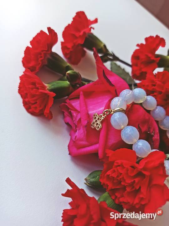 Bransolety opal mleczny skórka ekologiczna Warszawa