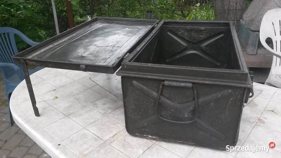 Skrzynia Wojskowa na dokumenty Wermacht Militaria Poznań