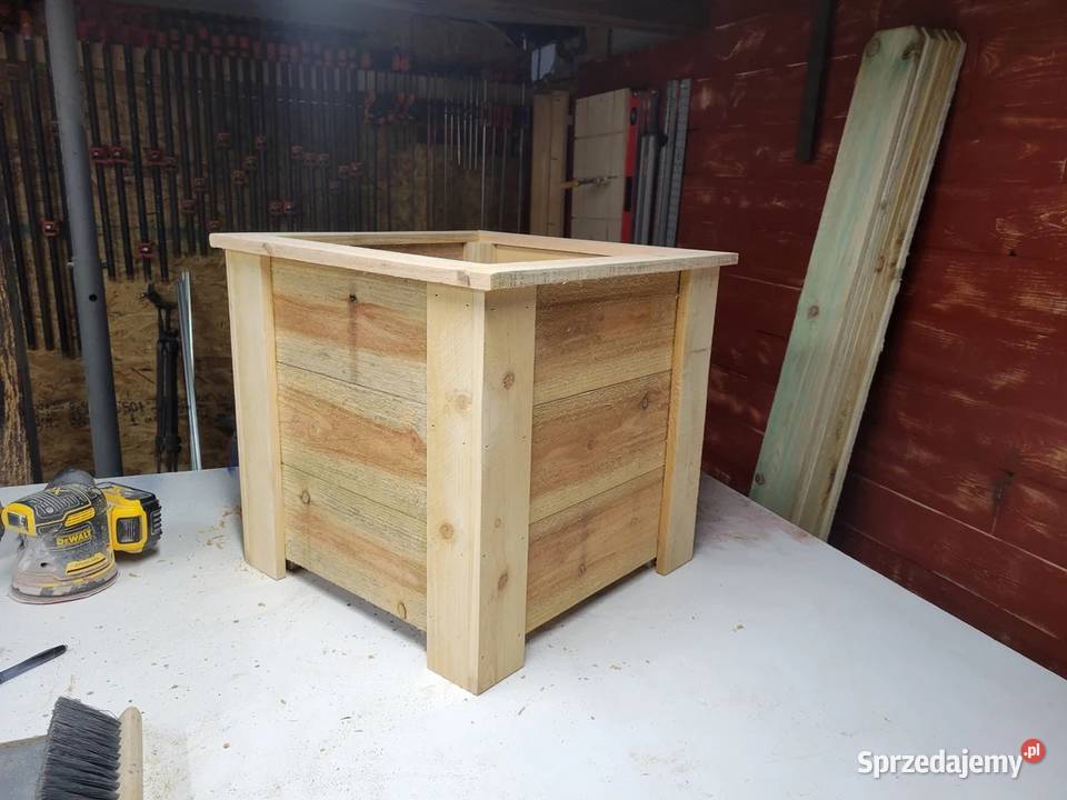 Drewniane doniczki 40x40x35 Donice mazowieckie Warszawa