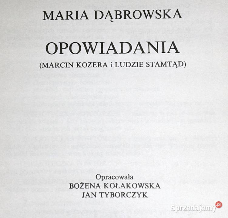 Opowiadania Maria Dąbrowska sprzedam