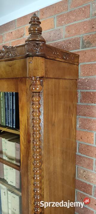 Piękna biblioteka witryna biedermeier antyk lubuskie