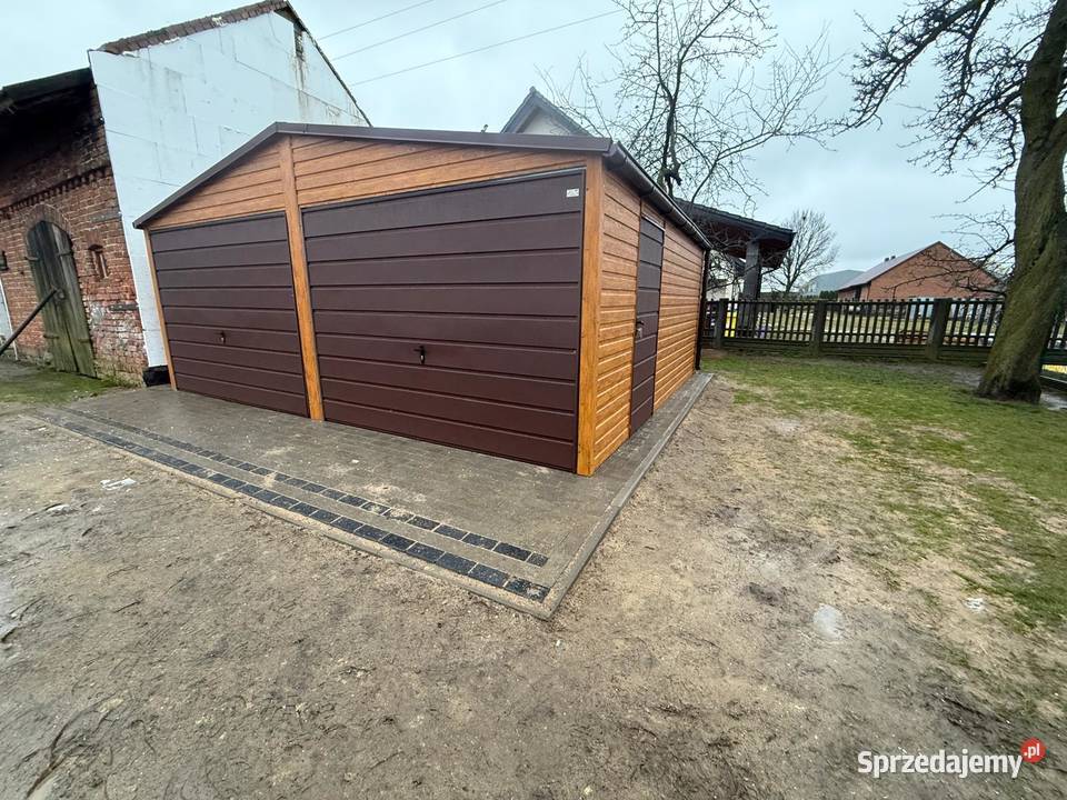 Garaż Blaszany 6x6 drewnopodobny profil poziom kujawsko-pomorskie