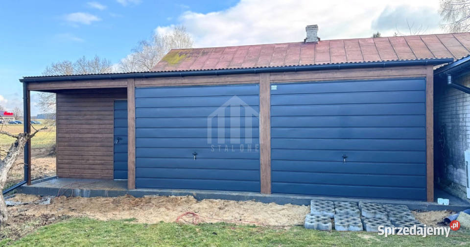 Garaż blaszany 9x45m wnęka 2x brama drzwi 2x 40.5m2 małopolskie Niepołomice