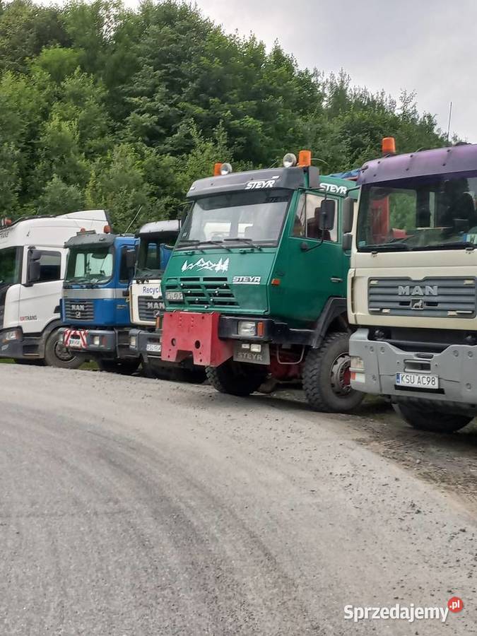 Koparka prace zimne wyburzenia transport Jeleśnia