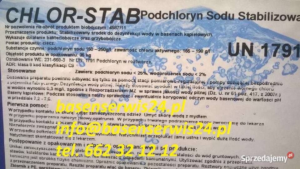 aktywny tlen 30 płyn do basenu aqua t 3003 Lublin