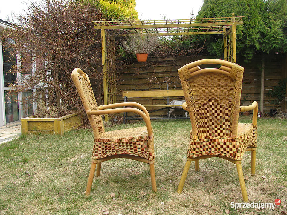 2 Fotele Wiklinowe krzesła Krzesła sprzedam