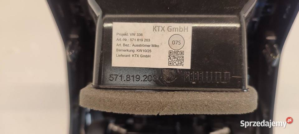 VW TAYRON TIGUAN III KRATKA TUNEL TYŁ 571819203 osobowe