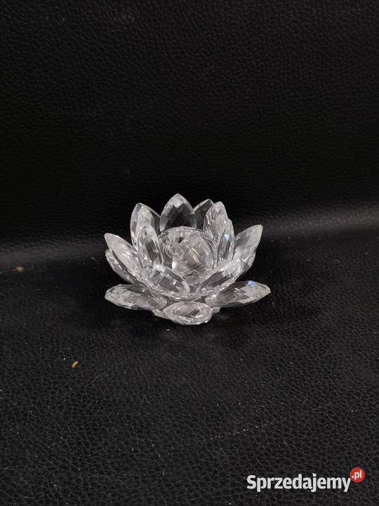 Kryształowe Arcydzieło Świecznik Swarovski Lilia Poddębice sprzedam