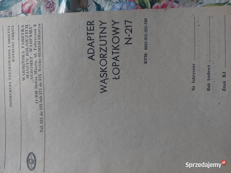 Rozrzutnik obornika jednoosiowy 3t T032 z nieuszkodzony Pozostałe