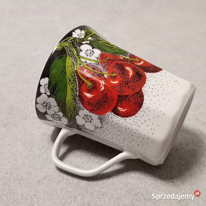 Chodzież Porcelanowy Kubek Wiśnia Wiśnie Łódź