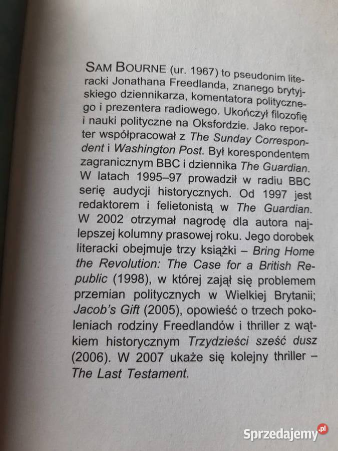 Trzydzieści sześć dusz Sam Bourne 2007