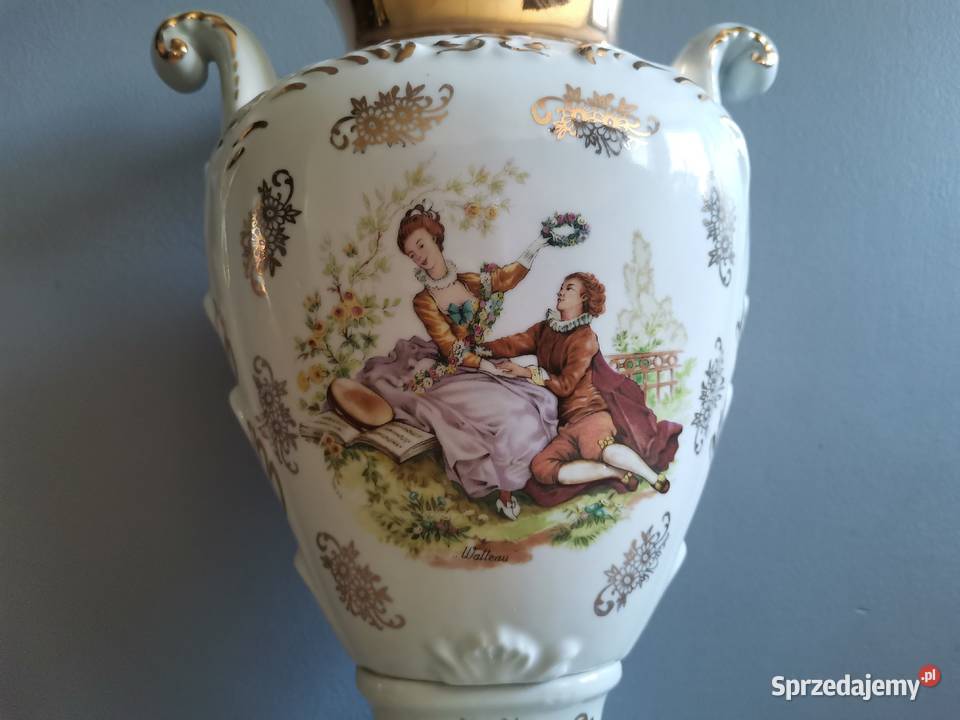 Stary duży unikatowy wazon porcelana Janina śląskie Katowice