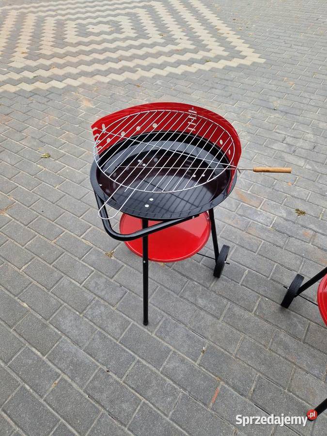 GRILL WĘGLOWY OKRĄGŁY RUCHOMY śr 44 wy73 Głogowa