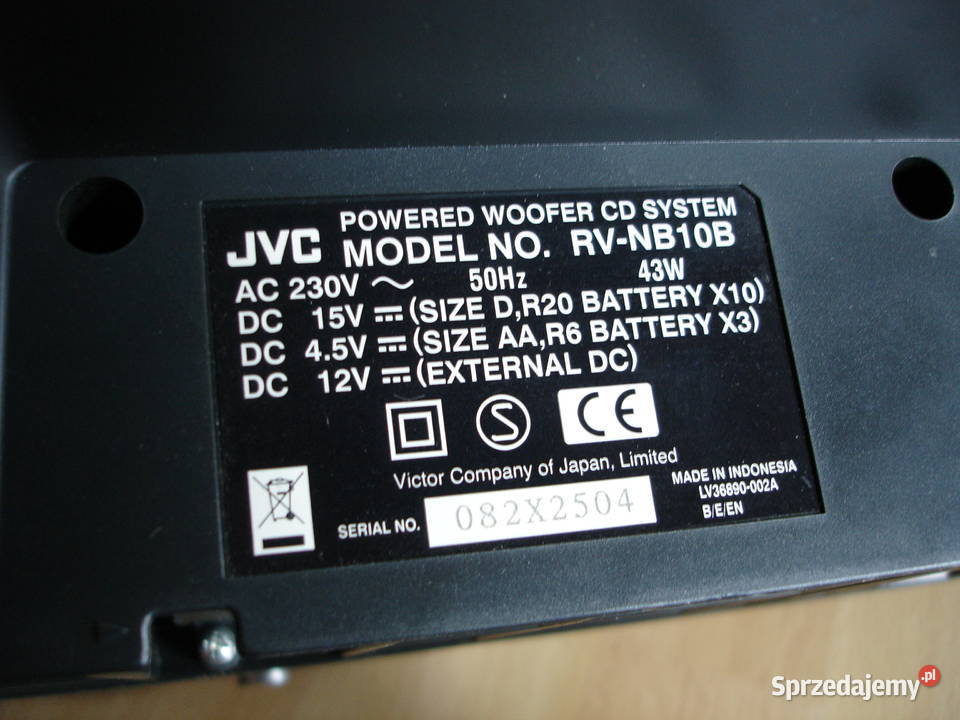 Radiomagnetofon JVC RVNB10B PILOT Zielona Góra