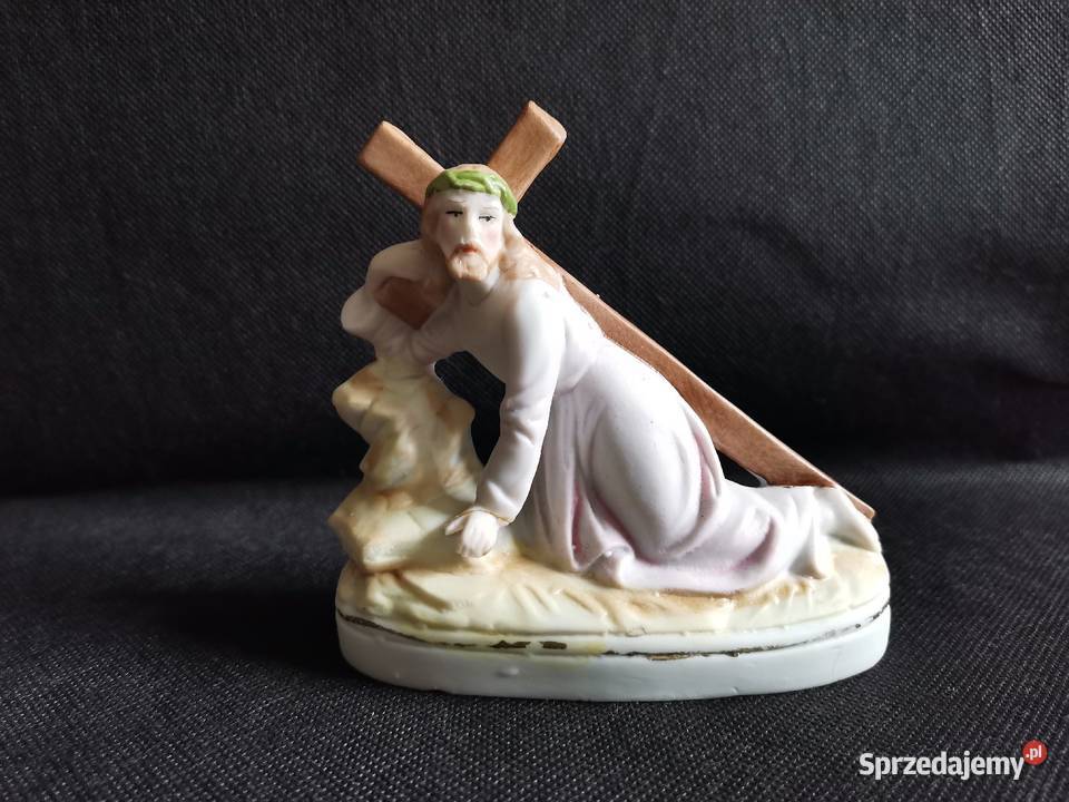 Stara przedwojenna figurka Jezus pod Krzyżem Katowice