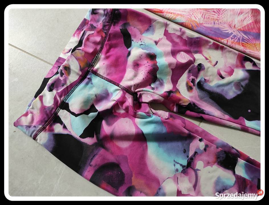 Legginsy sportowe wzorzyste kolorowe jogging mazowieckie Płock
