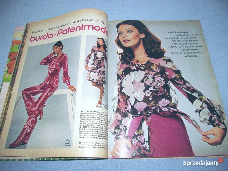 Burda Moden 101971 magazyn mody wykroje Vintage Skępe sprzedam