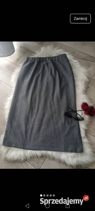 Elegancka szara Spódnica na gumce jesień Krosno