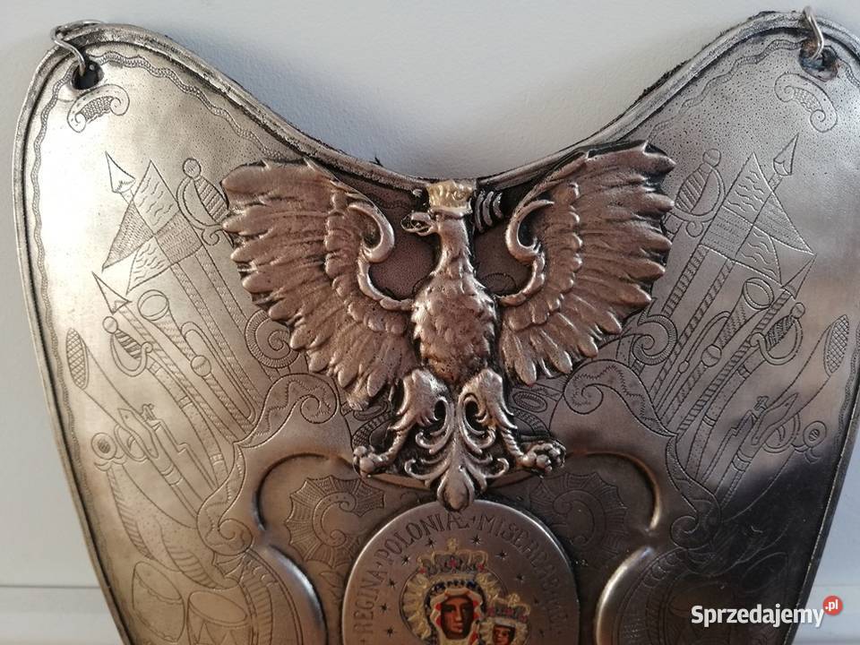 Ryngraf z Matką Boską Częstochowską i orłem Łódź