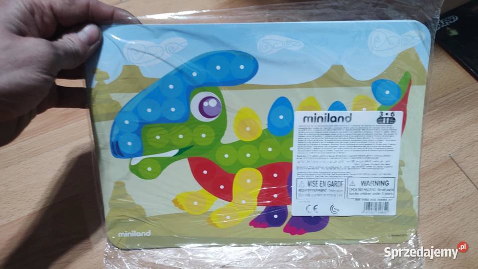 DINOZAURY układanka mozaika MINILAND 3 wielkopolskie Książ Wielkopolski sprzedam