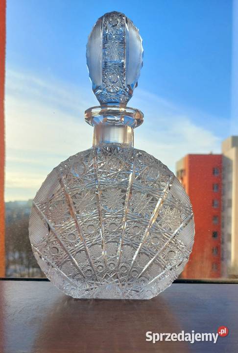 Piękna karafka kryształowa Bohemia