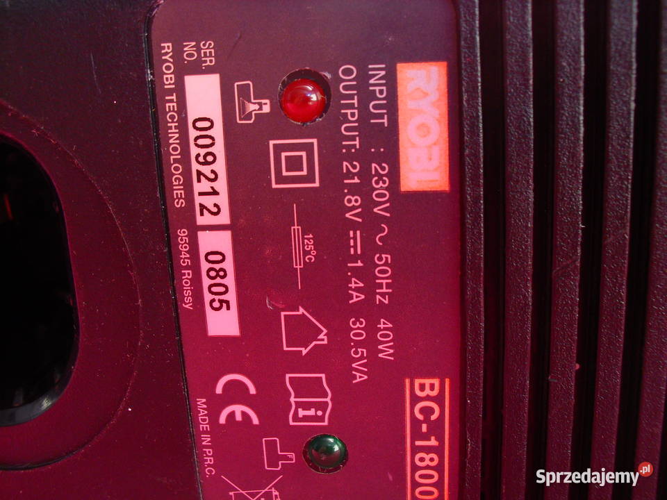 Ładowarka RYOBI BC 1800 Bielawa