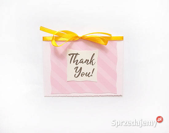 pudrowe podziękowania dziękuję kartki różowe Pozostałe Opole