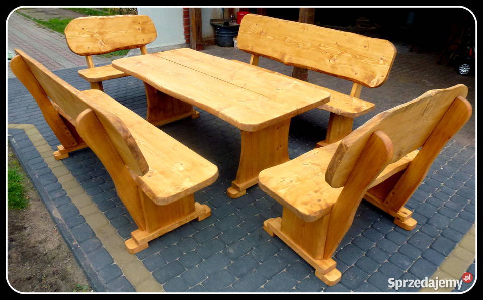 Meble ogrodowe drewniane do barulokalu stół Chojnice sprzedam