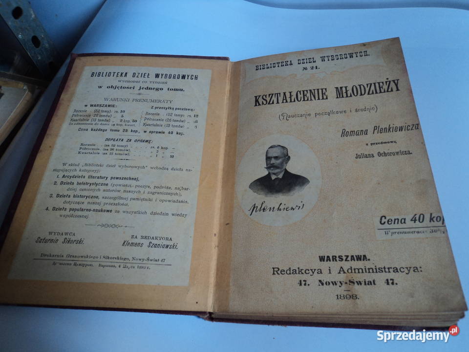 Kształcenie Młodzierzy Roman Plenkiewicz 1898r Nowy Sącz