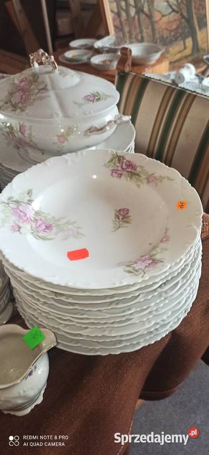 Talerz do zupy Piwonie Limones Francja Antyki, Sztuka, Kolekcje Gdańsk