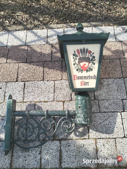 Stara Metalowa lampa reklama piwa dolnośląskie Żurawiniec