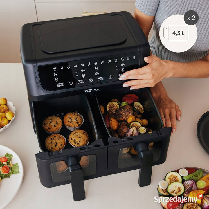 FRYTKOWNICA BEZOLEJOWA 2x 45L AIR FRYER 1700W wielkopolskie Baranowo